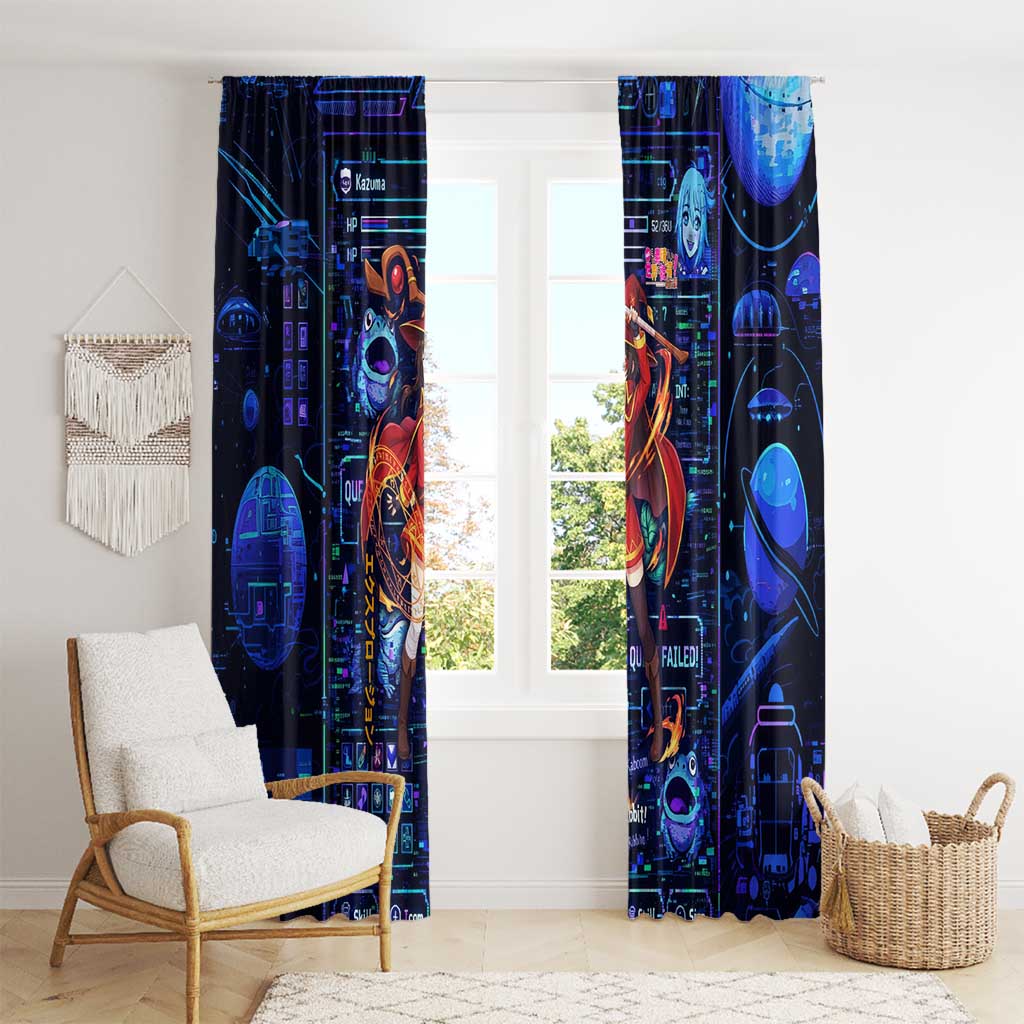 Megumin Crimson Demon Window Curtain Retro Anime RPG Interface Style