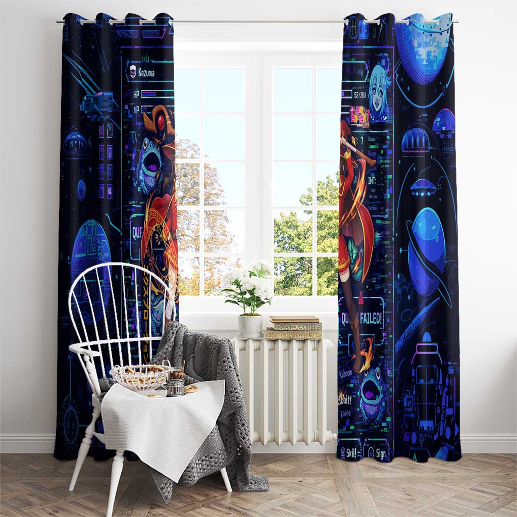 Megumin Crimson Demon Window Curtain Retro Anime RPG Interface Style