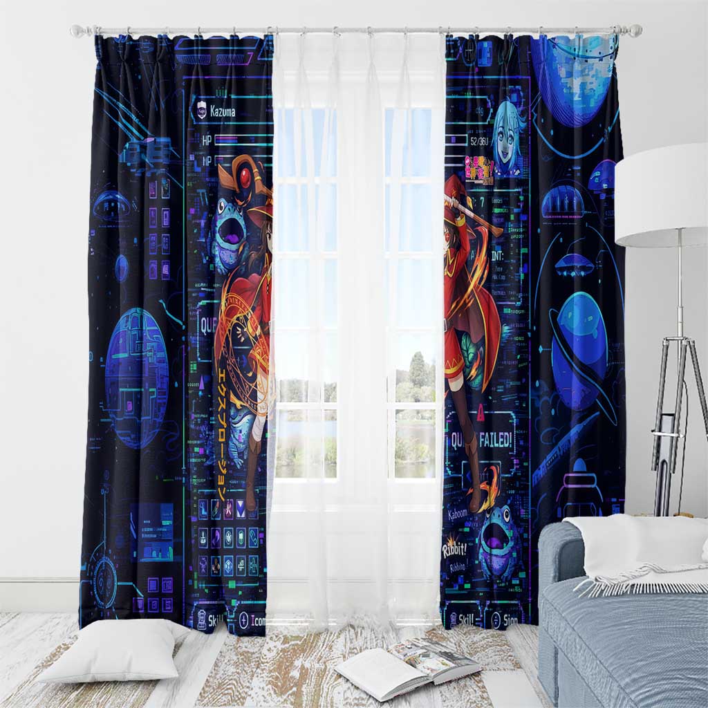 Megumin Crimson Demon Window Curtain Retro Anime RPG Interface Style