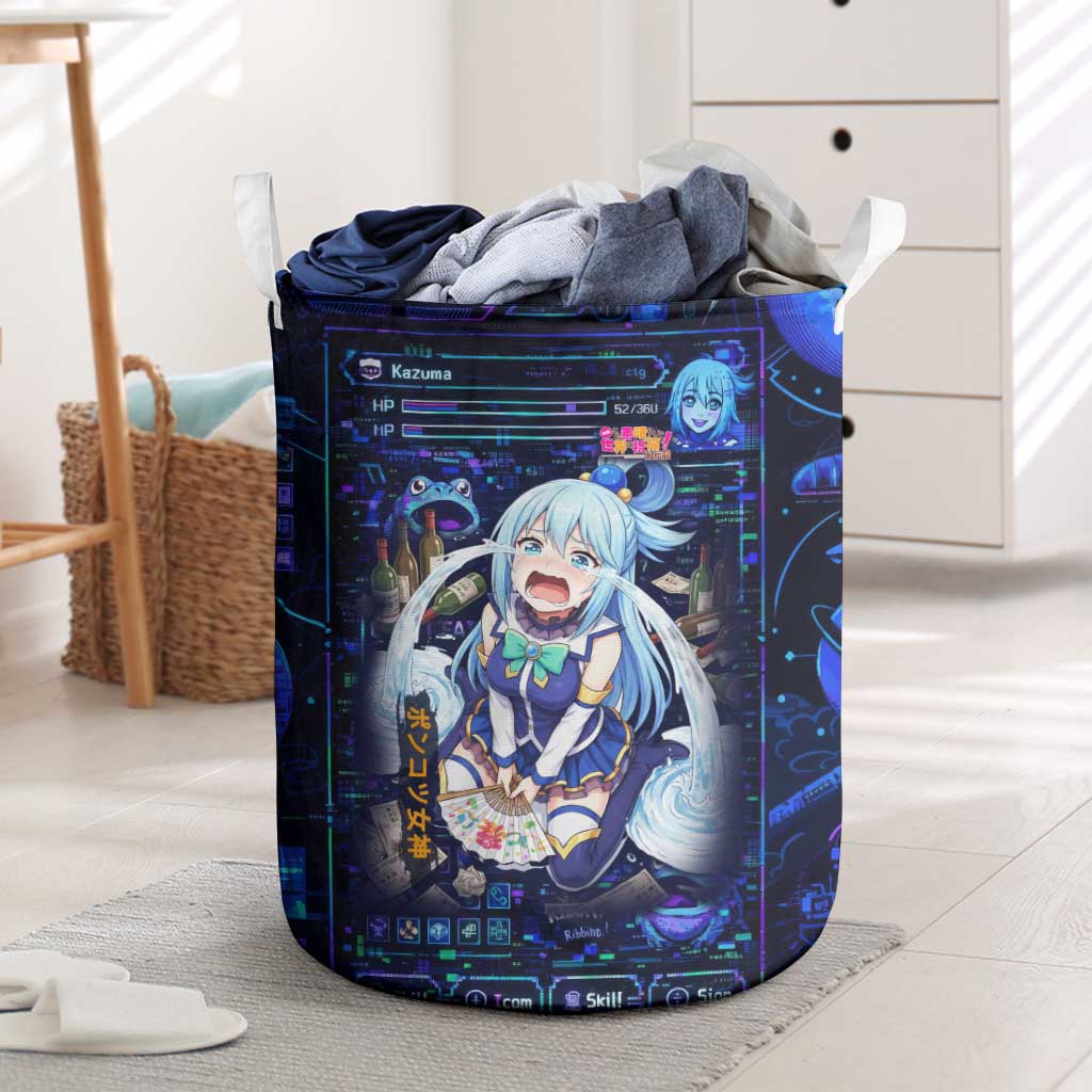 Aqua Axis Order High Priestess Laundry Basket Retro Anime RPG Interface Style