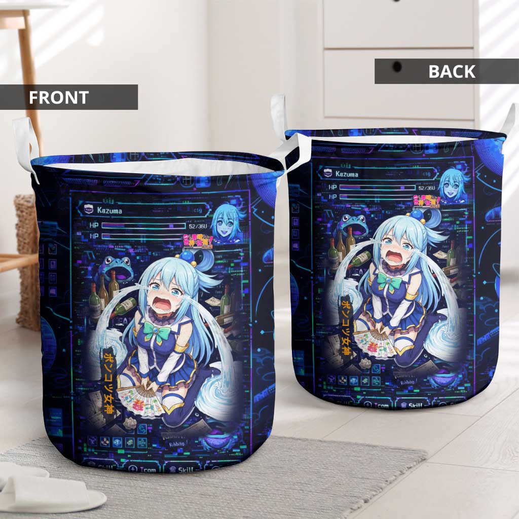 Aqua Axis Order High Priestess Laundry Basket Retro Anime RPG Interface Style
