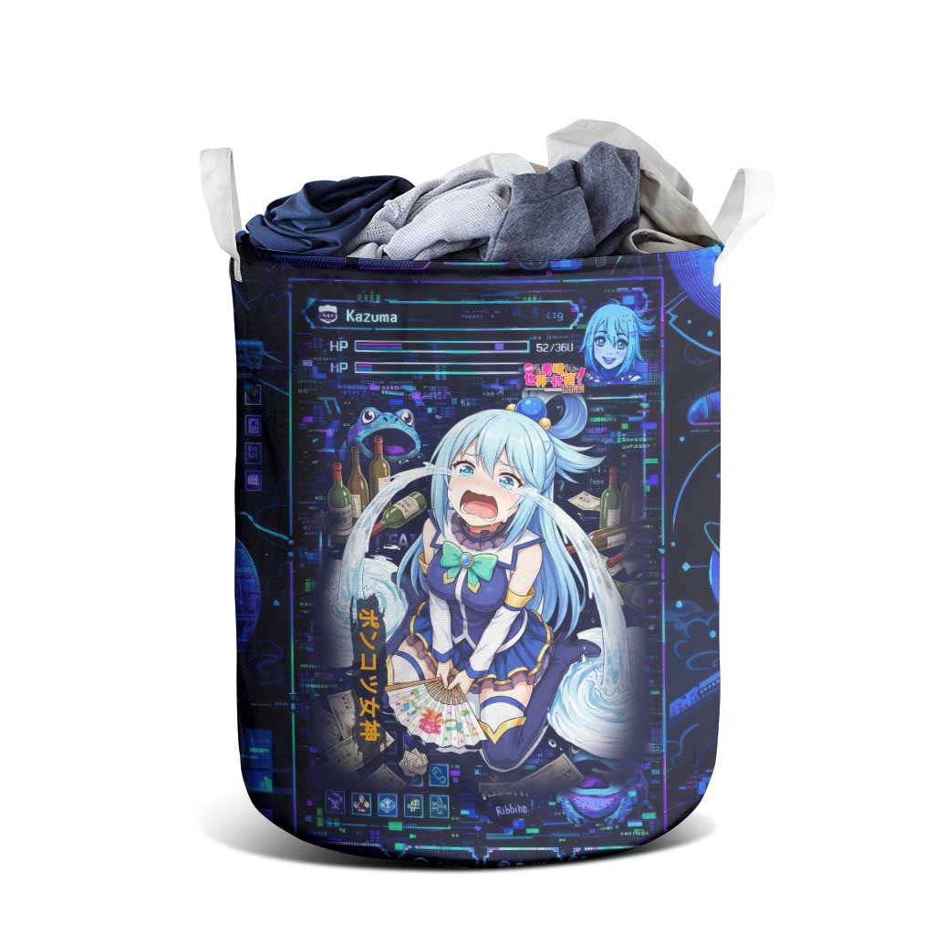 Aqua Axis Order High Priestess Laundry Basket Retro Anime RPG Interface Style