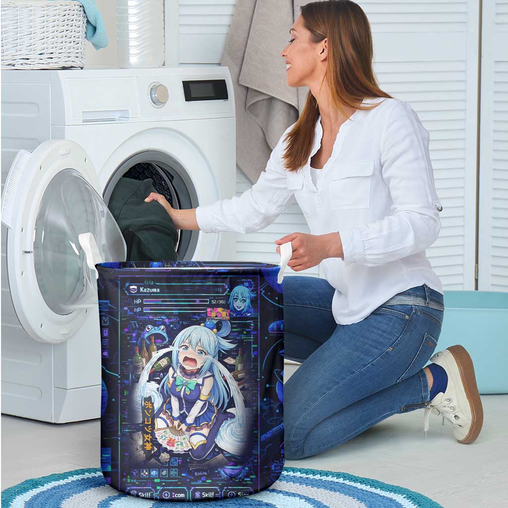Aqua Axis Order High Priestess Laundry Basket Retro Anime RPG Interface Style