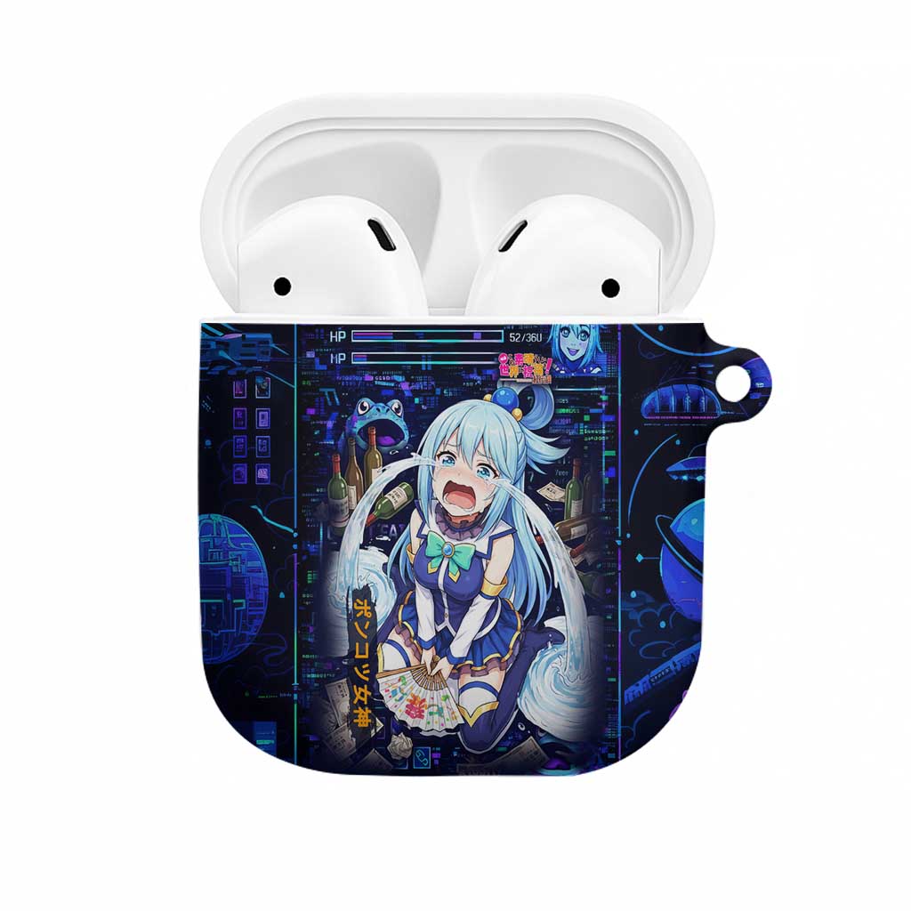 Aqua Axis Order High Priestess AirPods Case Retro Anime RPG Interface Style