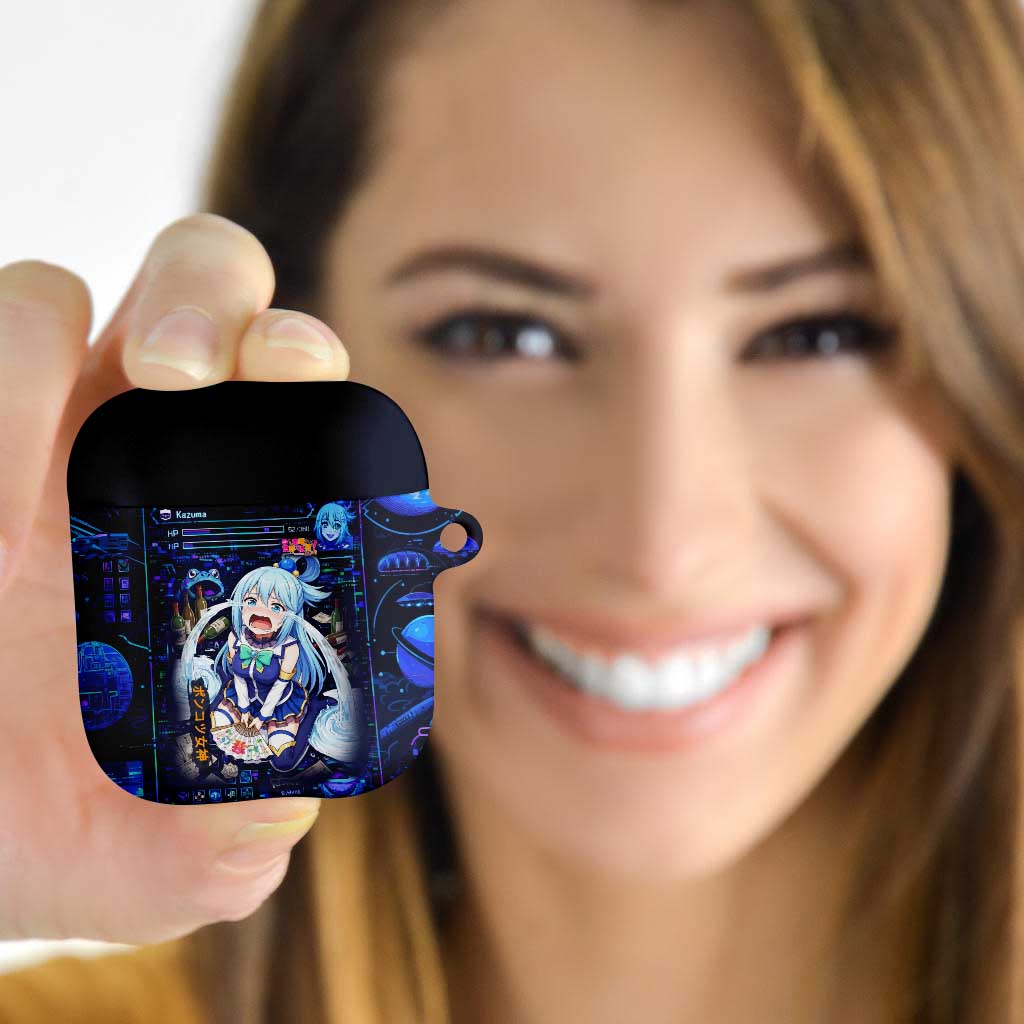 Aqua Axis Order High Priestess AirPods Case Retro Anime RPG Interface Style