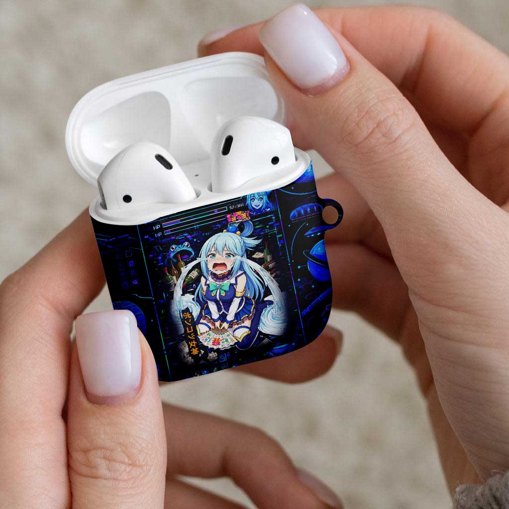 Aqua Axis Order High Priestess AirPods Case Retro Anime RPG Interface Style