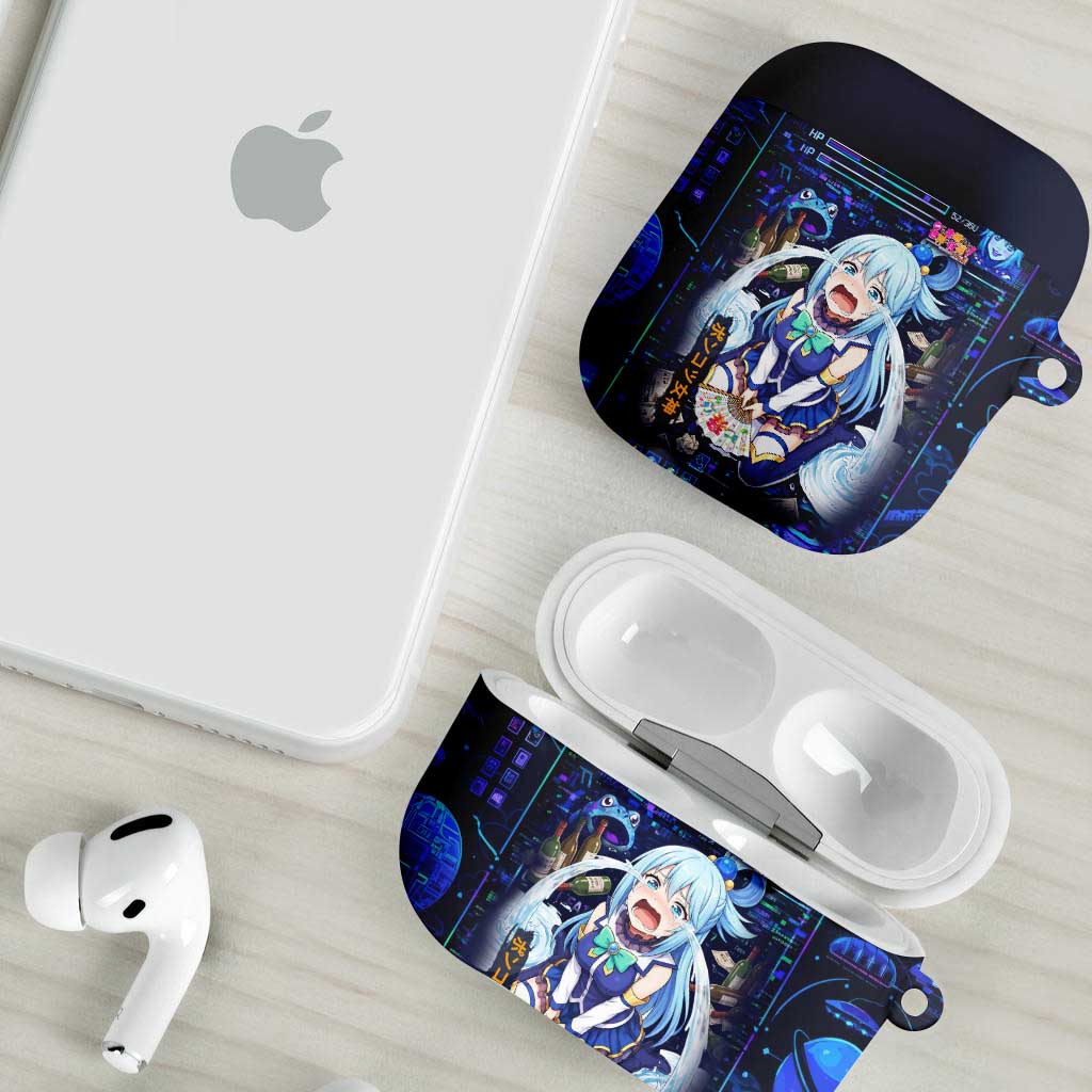 Aqua Axis Order High Priestess AirPods Case Retro Anime RPG Interface Style