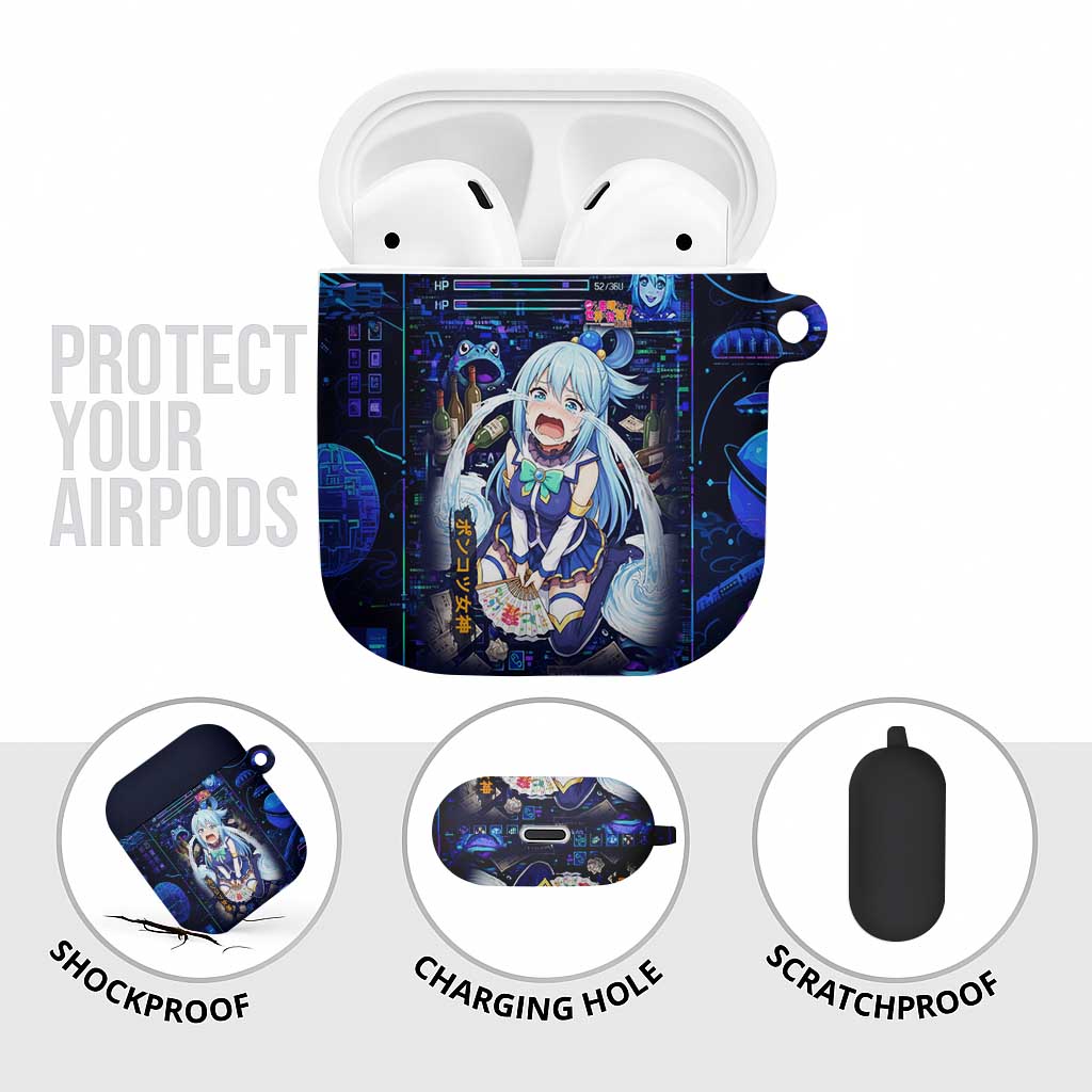 Aqua Axis Order High Priestess AirPods Case Retro Anime RPG Interface Style