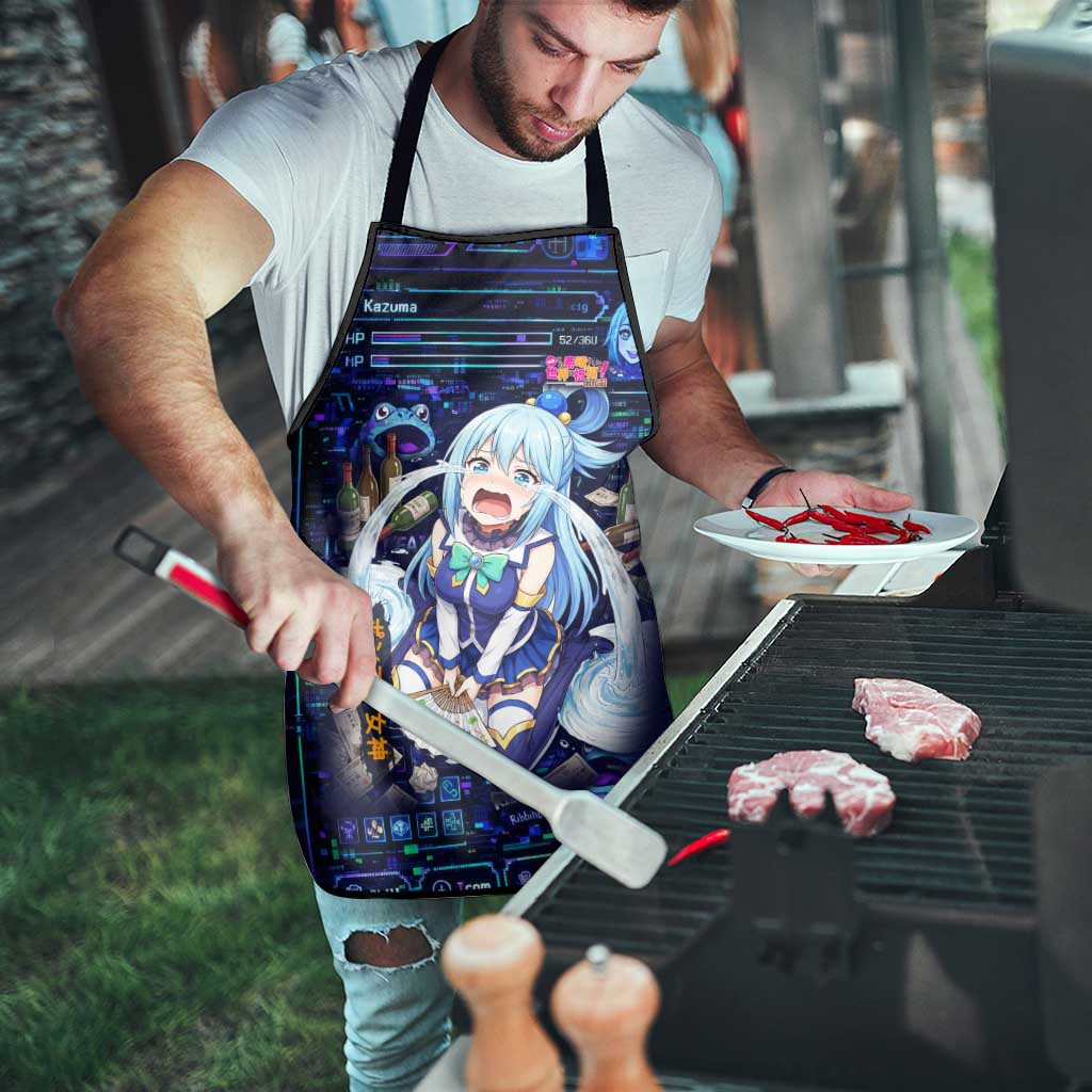 Aqua Axis Order High Priestess Apron Retro Anime RPG Interface Style
