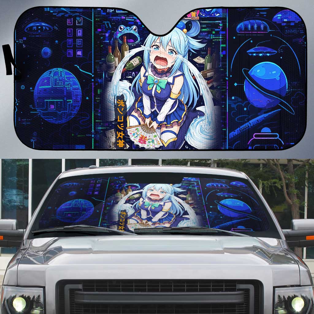Aqua Axis Order High Priestess Auto Sun Shade Retro Anime RPG Interface Style