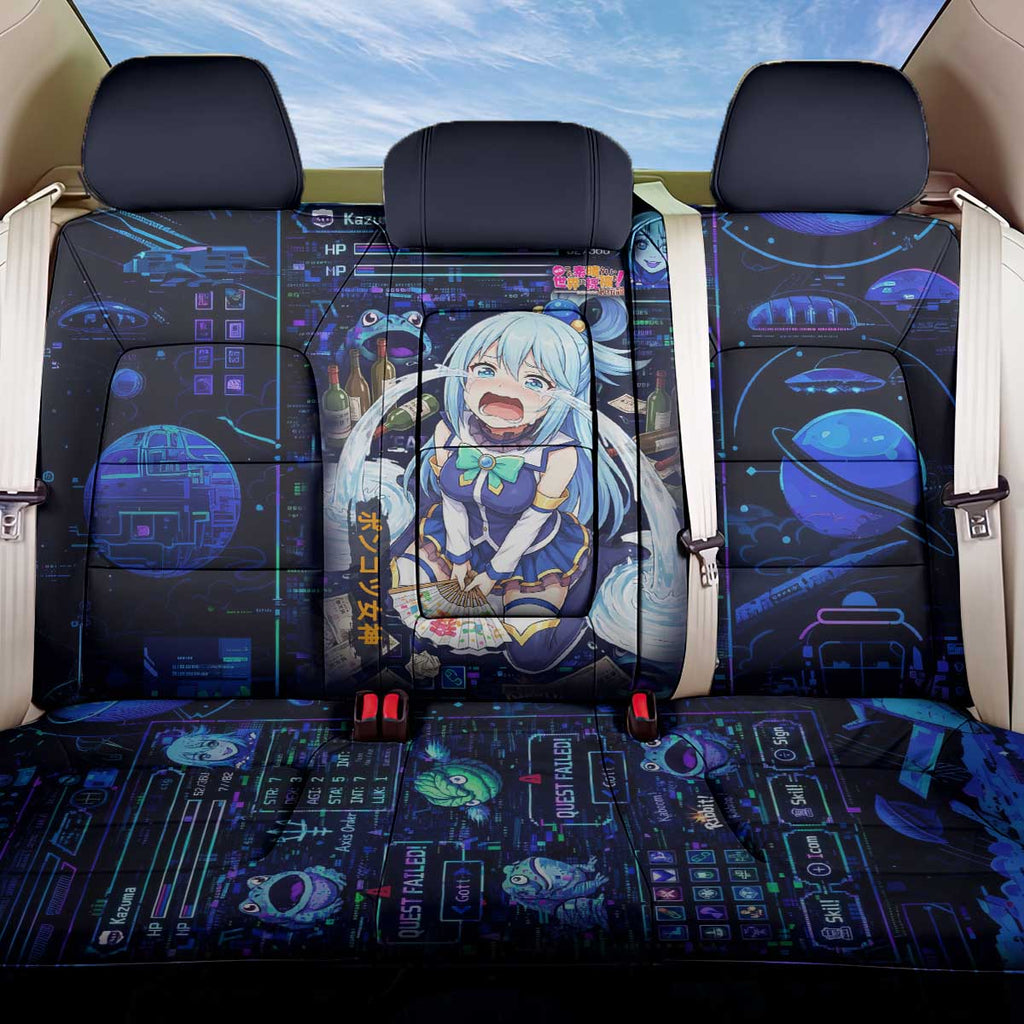 Aqua Axis Order High Priestess Back Car Seat Cover Retro Anime RPG Interface Style