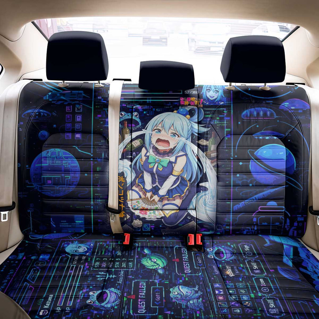 Aqua Axis Order High Priestess Back Car Seat Cover Retro Anime RPG Interface Style