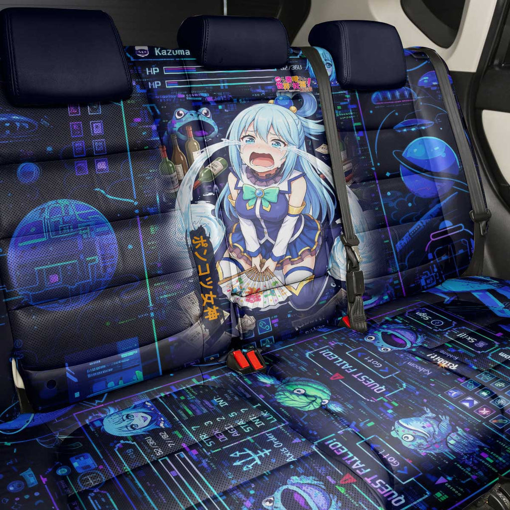 Aqua Axis Order High Priestess Back Car Seat Cover Retro Anime RPG Interface Style