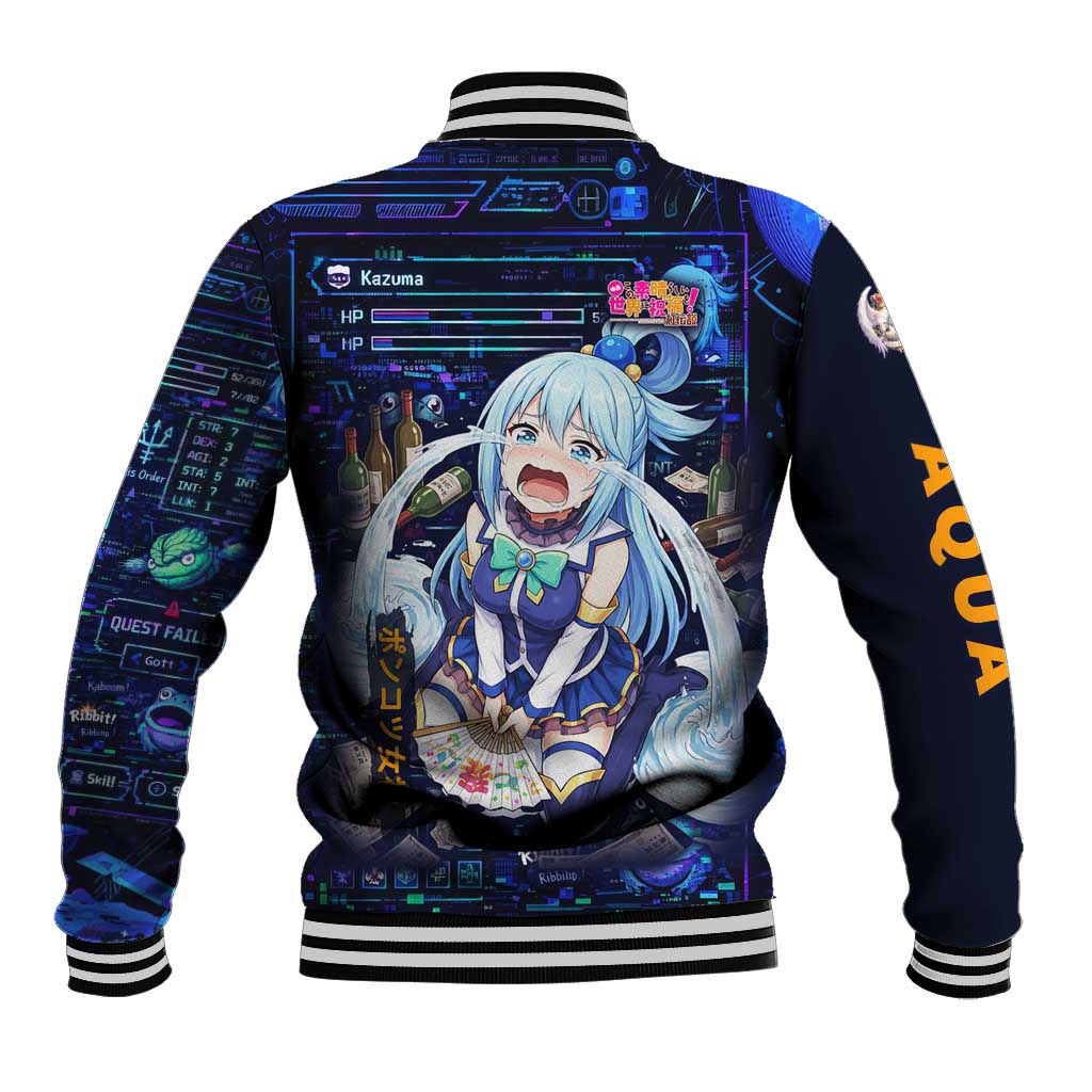 Aqua Axis Order High Priestess Baseball Jacket Retro Anime RPG Interface Style