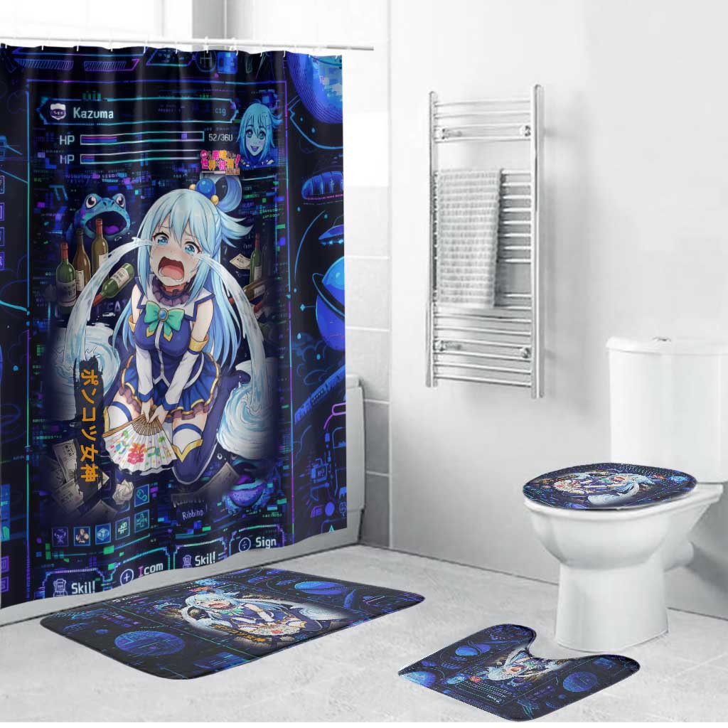 Aqua Axis Order High Priestess Bathroom Set Retro Anime RPG Interface Style