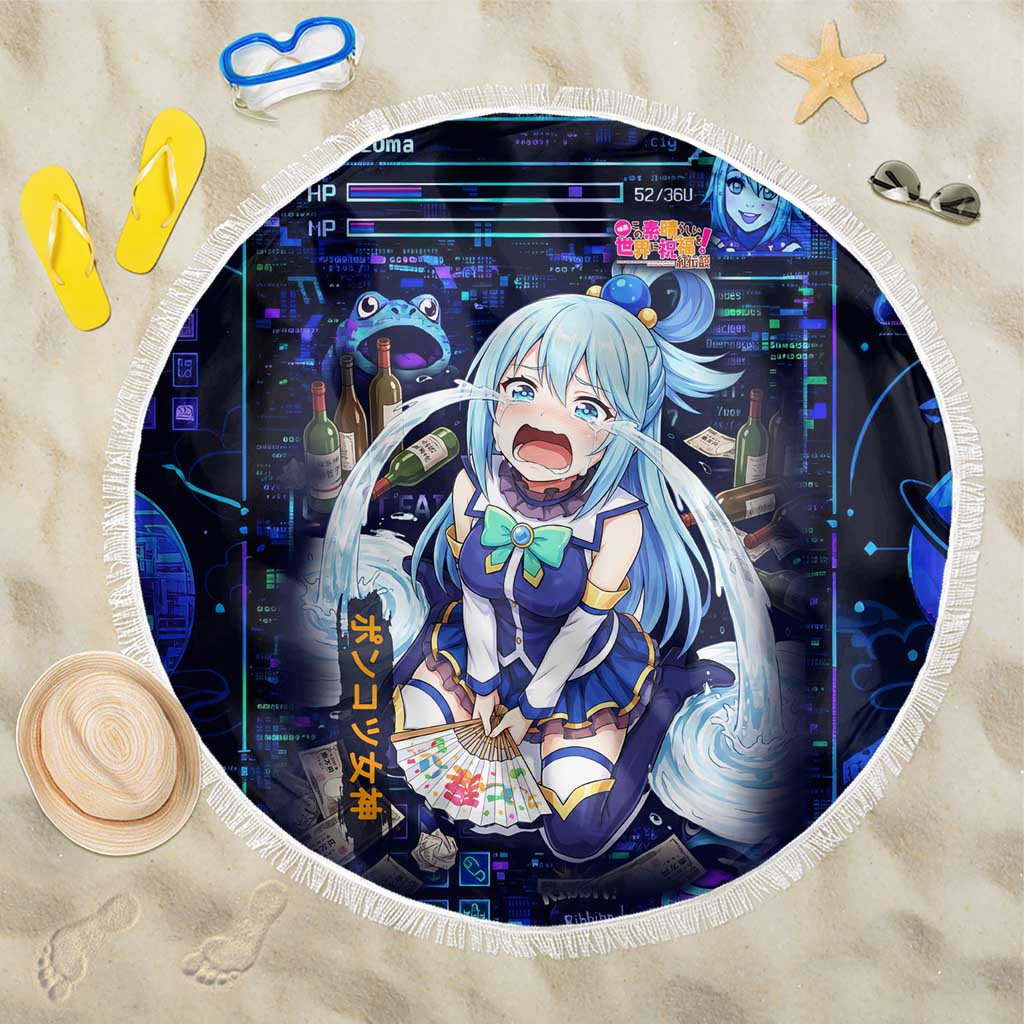 Aqua Axis Order High Priestess Beach Blanket Retro Anime RPG Interface Style