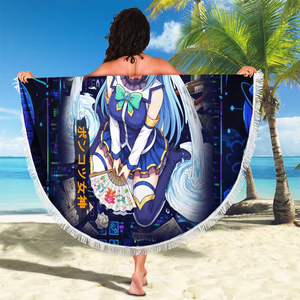 Aqua Axis Order High Priestess Beach Blanket Retro Anime RPG Interface Style