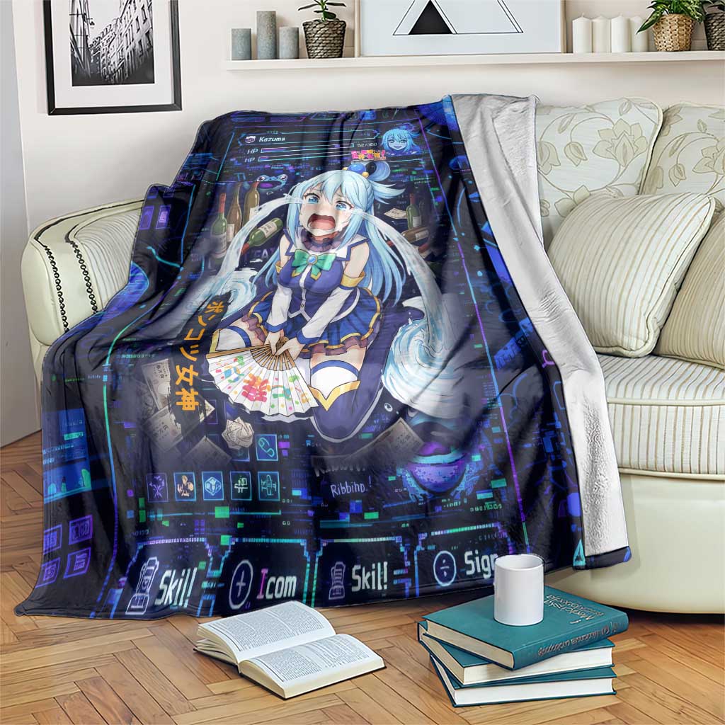 Aqua Axis Order High Priestess Blanket Retro Anime RPG Interface Style