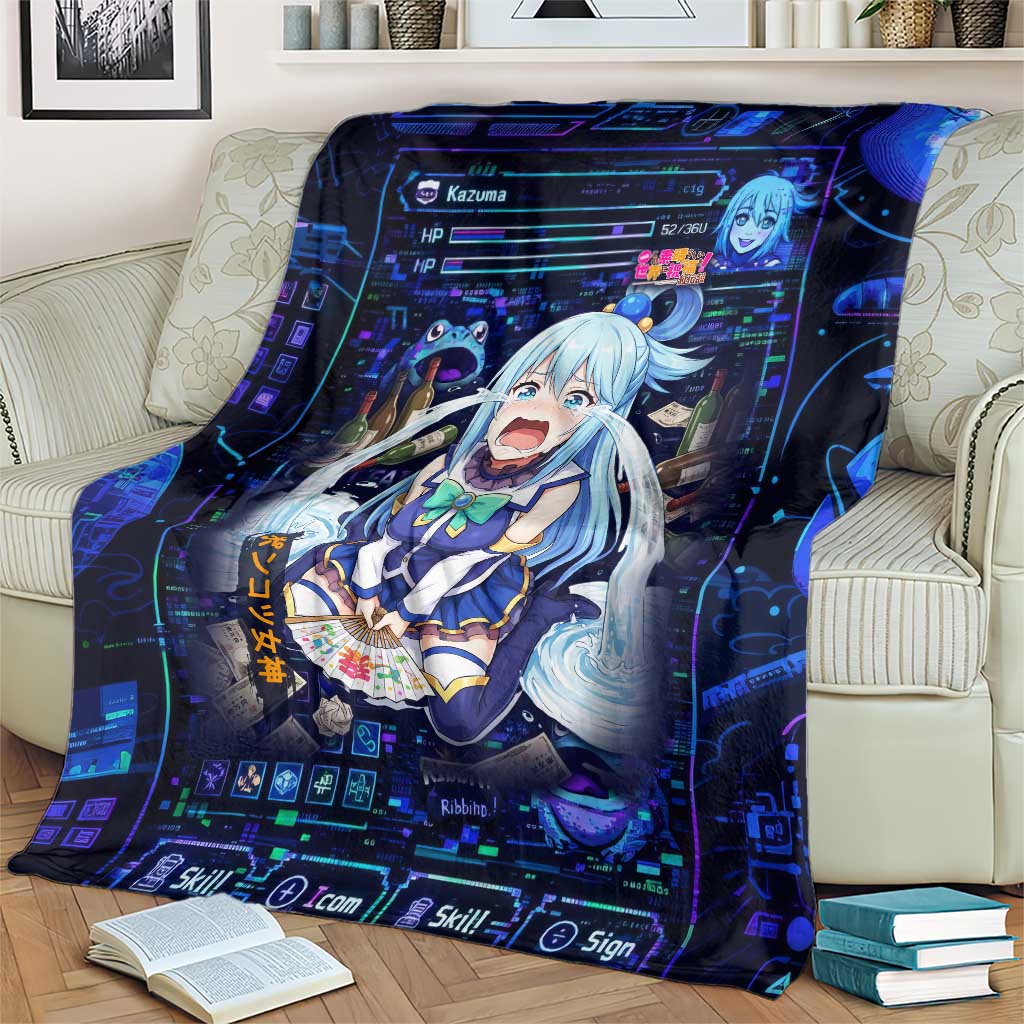 Aqua Axis Order High Priestess Blanket Retro Anime RPG Interface Style