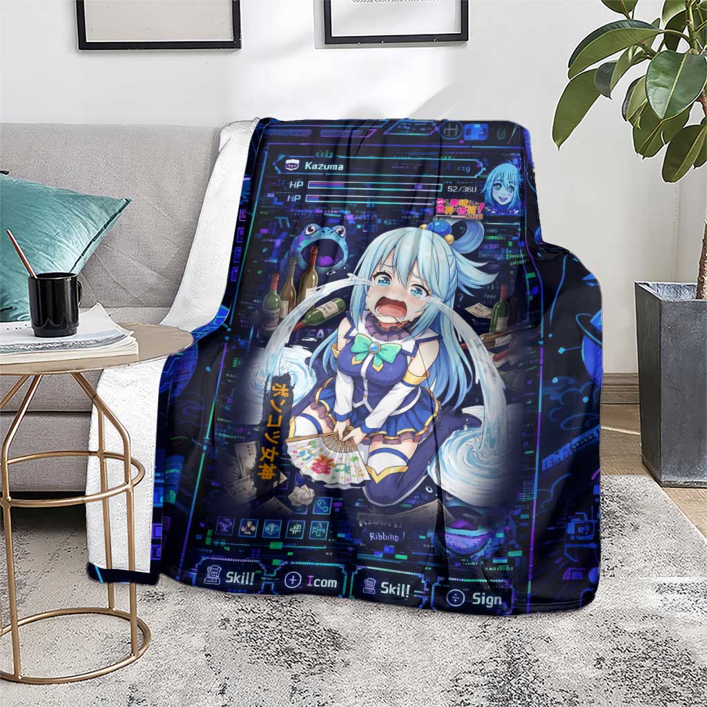 Aqua Axis Order High Priestess Blanket Retro Anime RPG Interface Style
