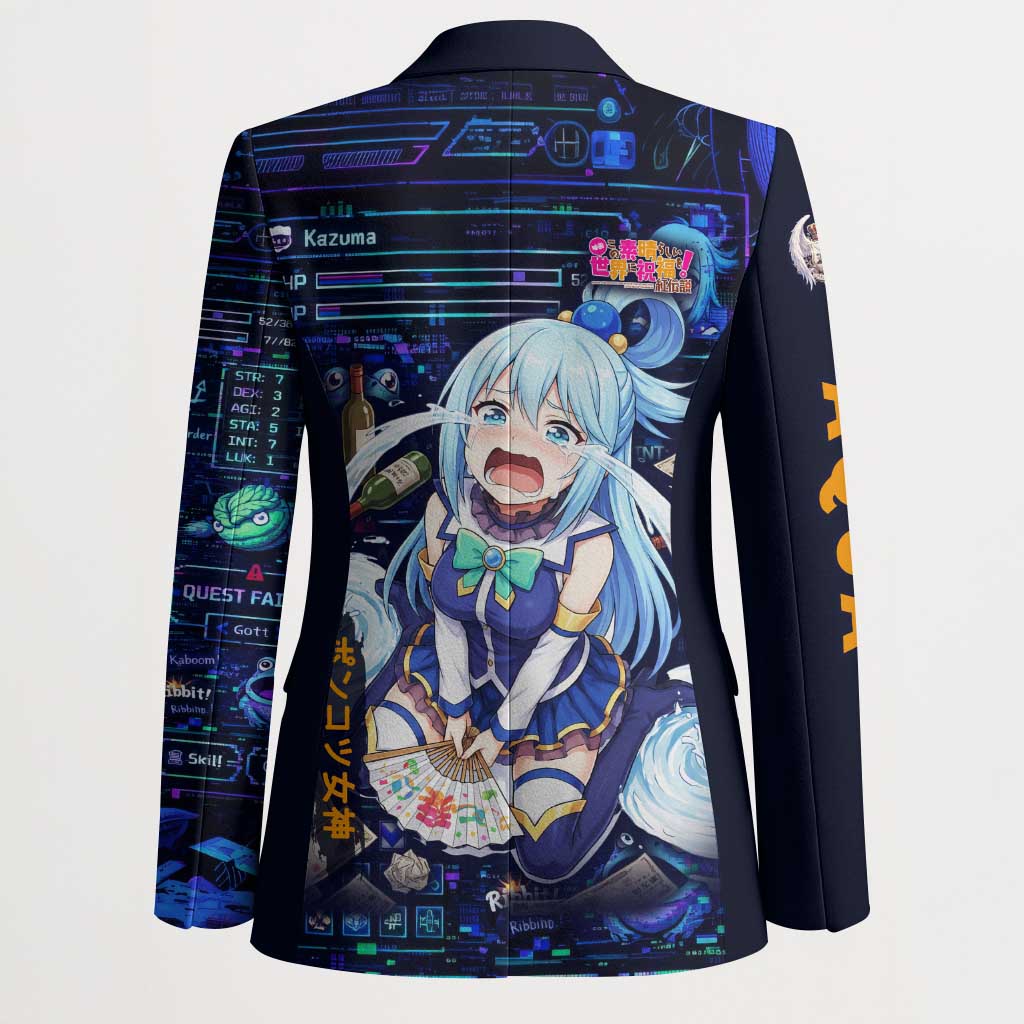 Aqua Axis Order High Priestess Blazer Retro Anime RPG Interface Style