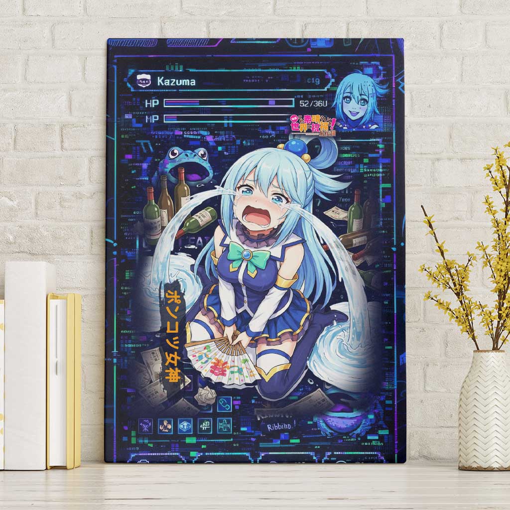 Aqua Axis Order High Priestess Canvas Wall Art Retro Anime RPG Interface Style