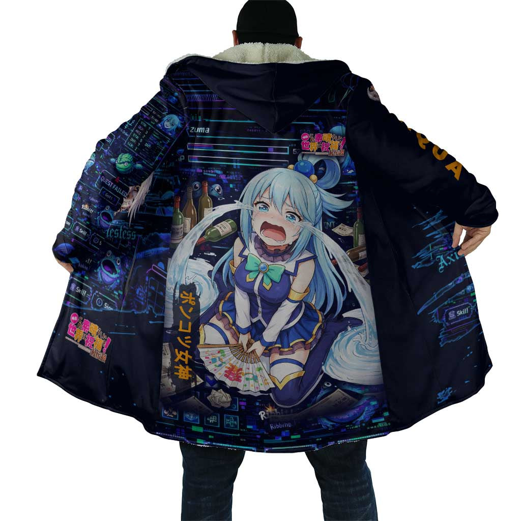 Aqua Axis Order High Priestess Cloak Retro Anime RPG Interface Style