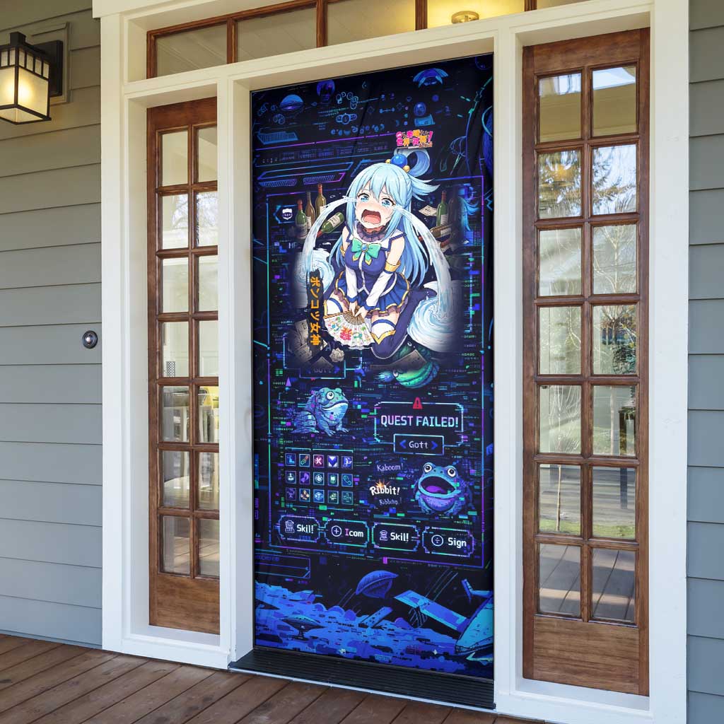 Aqua Axis Order High Priestess Door Cover Retro Anime RPG Interface Style
