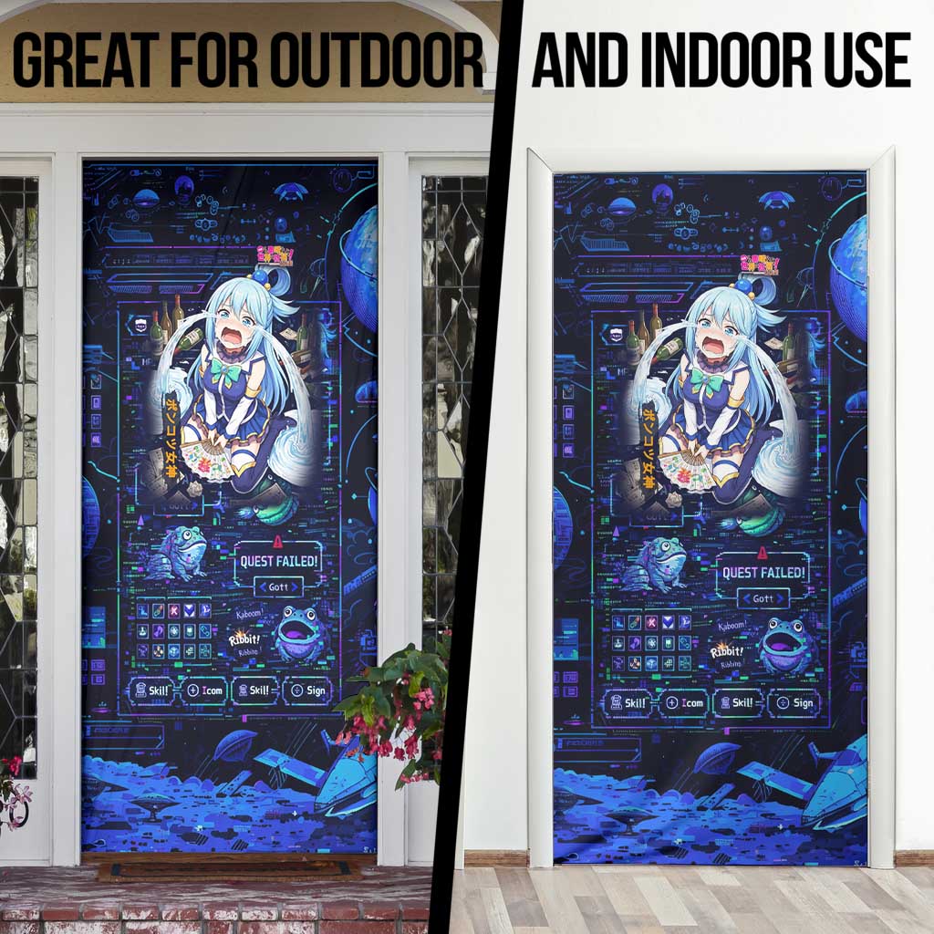 Aqua Axis Order High Priestess Door Cover Retro Anime RPG Interface Style