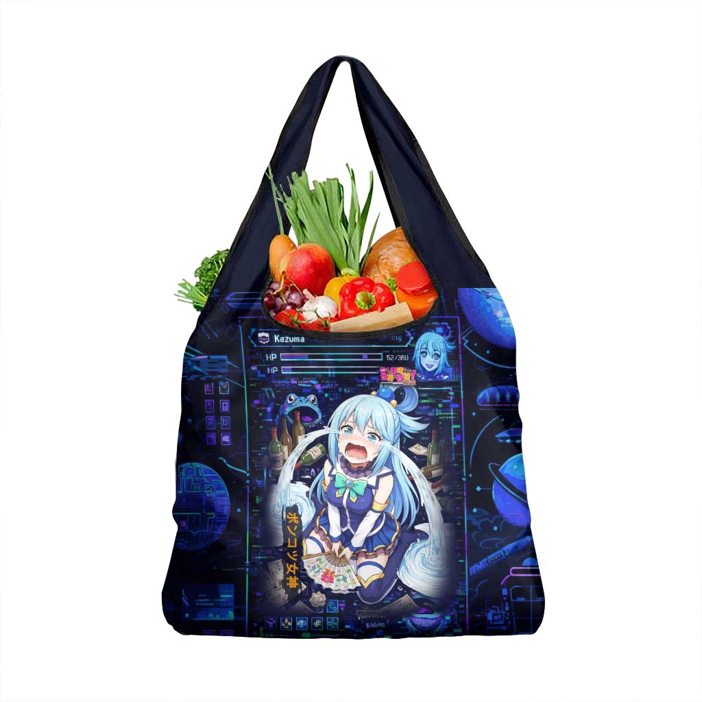 Aqua Axis Order High Priestess Grocery Bag Retro Anime RPG Interface Style