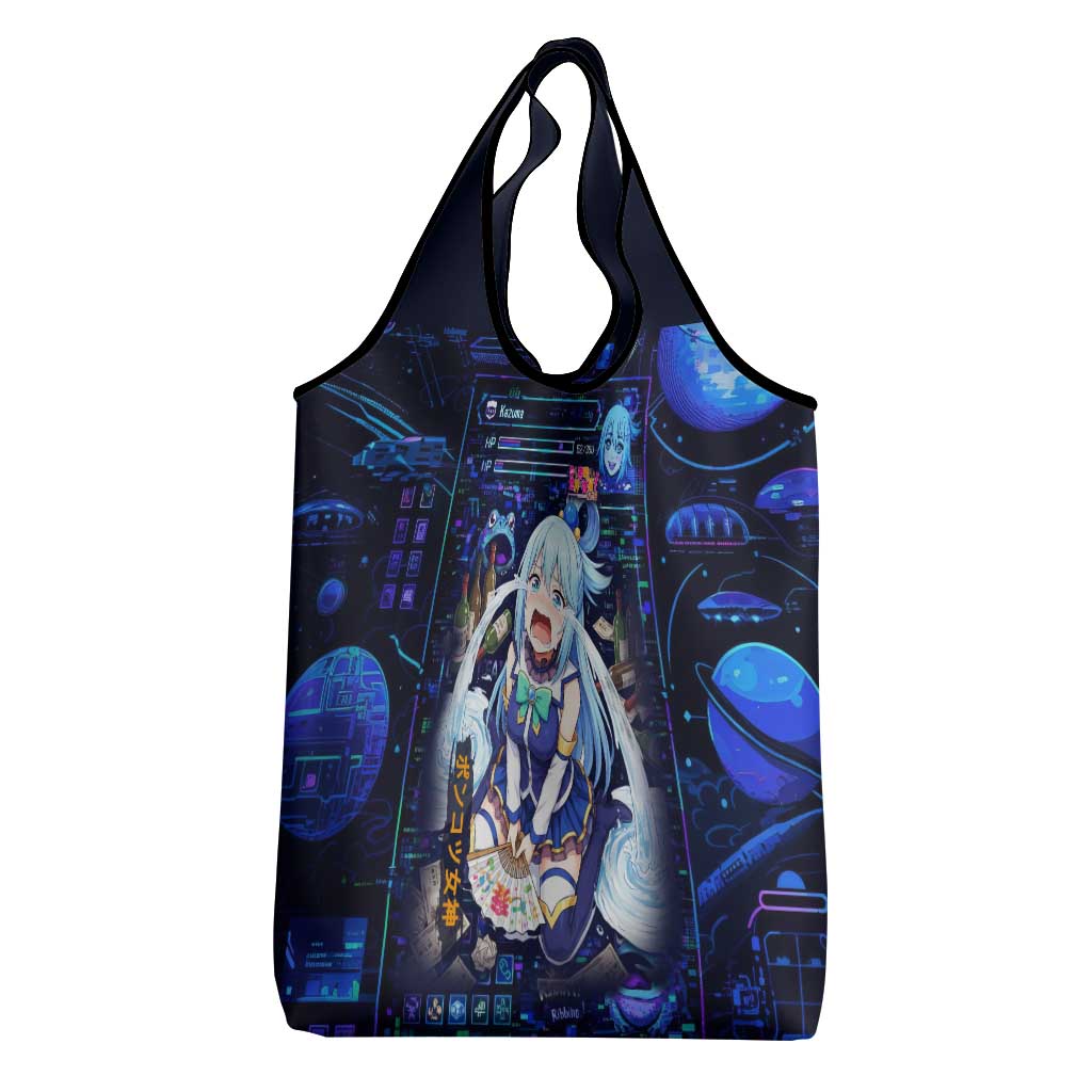 Aqua Axis Order High Priestess Grocery Bag Retro Anime RPG Interface Style
