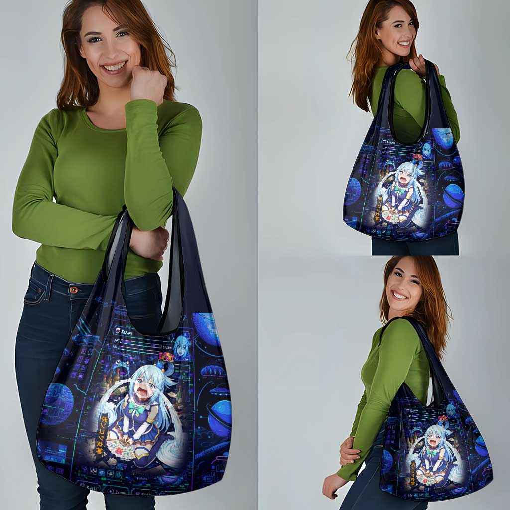 Aqua Axis Order High Priestess Grocery Bag Retro Anime RPG Interface Style