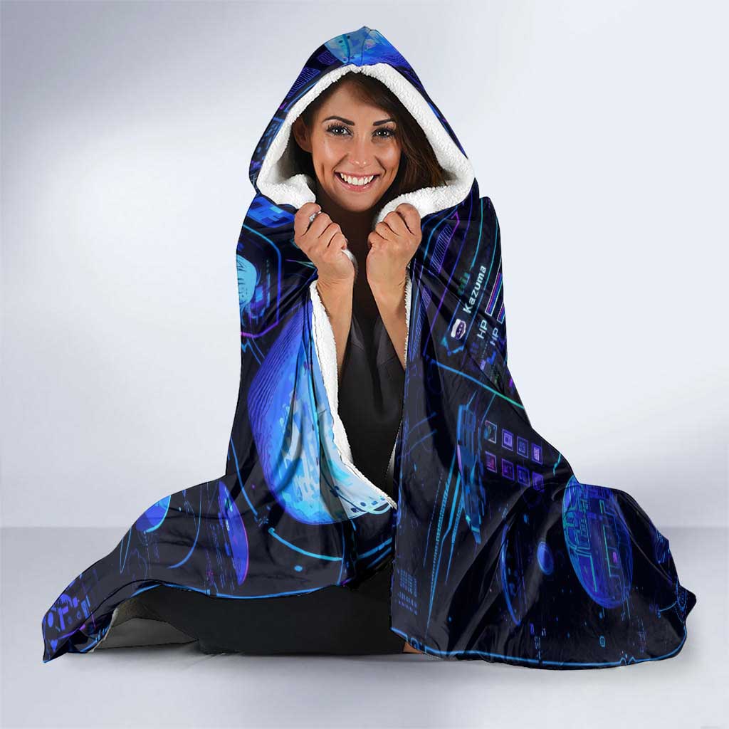 Aqua Axis Order High Priestess Hooded Blanket Retro Anime RPG Interface Style
