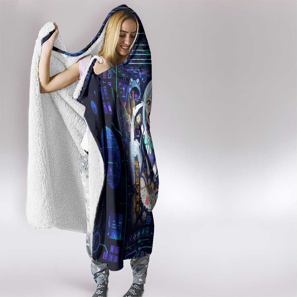 Aqua Axis Order High Priestess Hooded Blanket Retro Anime RPG Interface Style