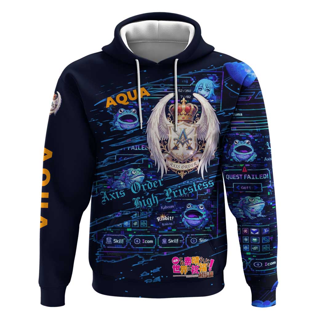 Aqua Axis Order High Priestess Hoodie Retro Anime RPG Interface Style