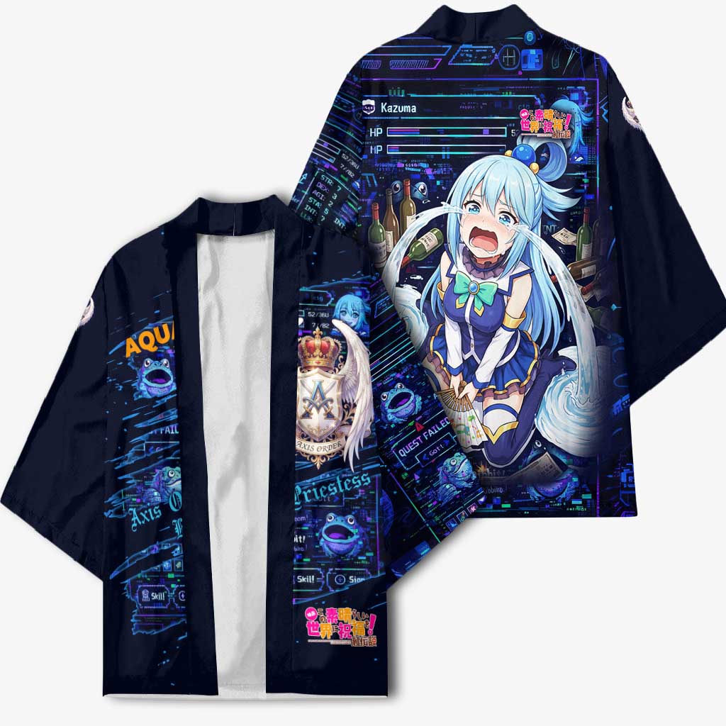 Aqua Axis Order High Priestess Kimono Retro Anime RPG Interface Style