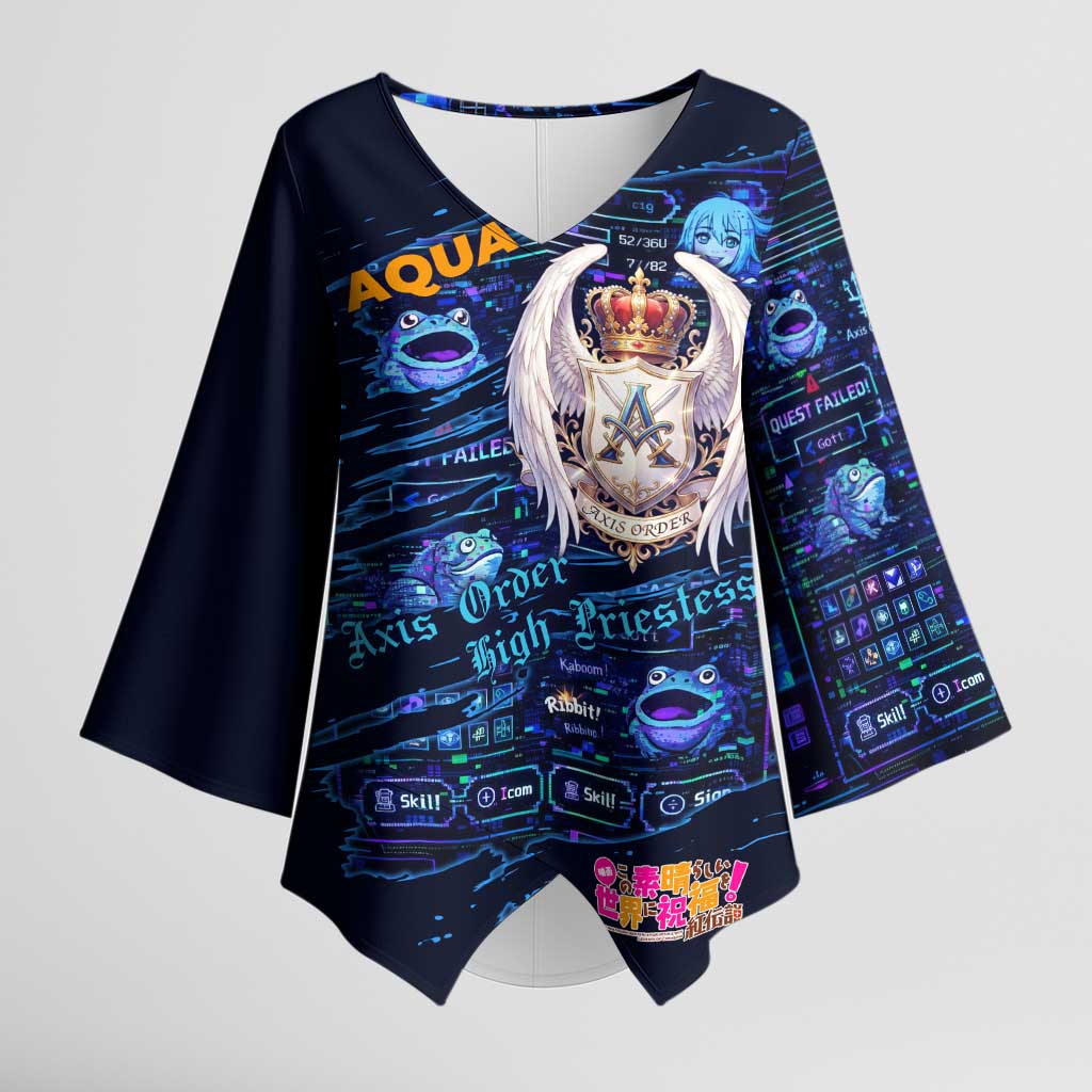 Aqua Axis Order High Priestess Kimono Sleeve Blouse Retro Anime RPG Interface Style