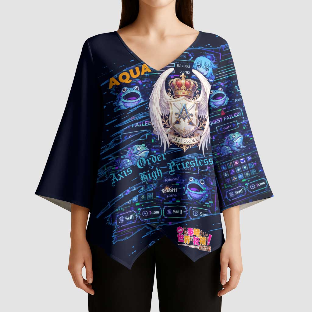 Aqua Axis Order High Priestess Kimono Sleeve Blouse Retro Anime RPG Interface Style