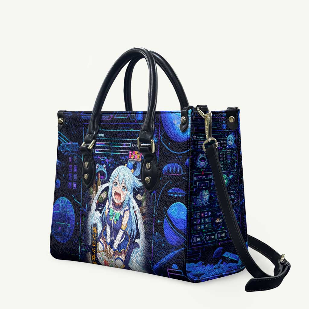 Aqua Axis Order High Priestess Leather Bag Retro Anime RPG Interface Style