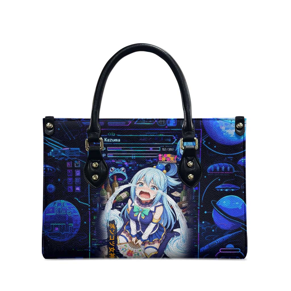 Aqua Axis Order High Priestess Leather Bag Retro Anime RPG Interface Style