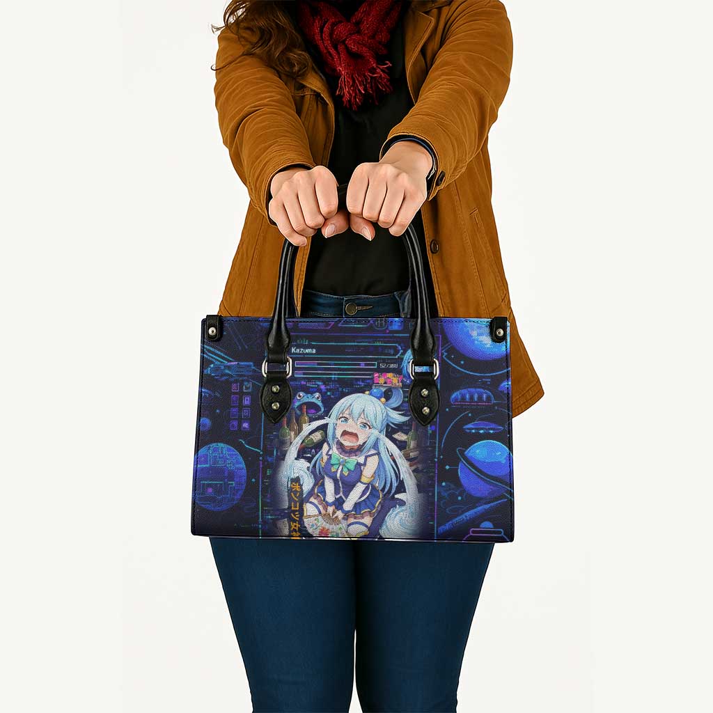 Aqua Axis Order High Priestess Leather Bag Retro Anime RPG Interface Style