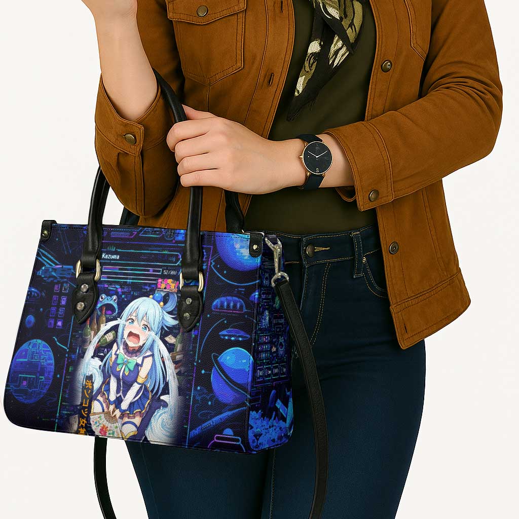 Aqua Axis Order High Priestess Leather Bag Retro Anime RPG Interface Style