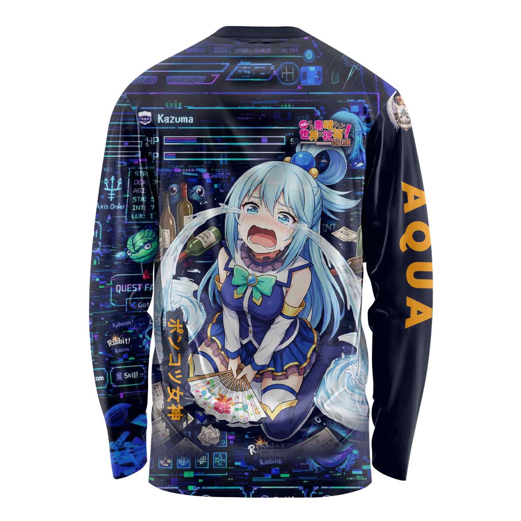 Aqua Axis Order High Priestess Long Sleeve Shirt Retro Anime RPG Interface Style