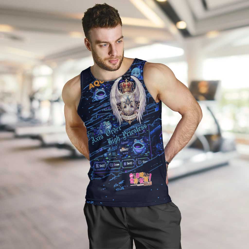 Aqua Axis Order High Priestess Men Tank Top Retro Anime RPG Interface Style