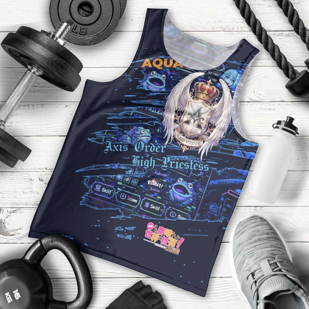 Aqua Axis Order High Priestess Men Tank Top Retro Anime RPG Interface Style