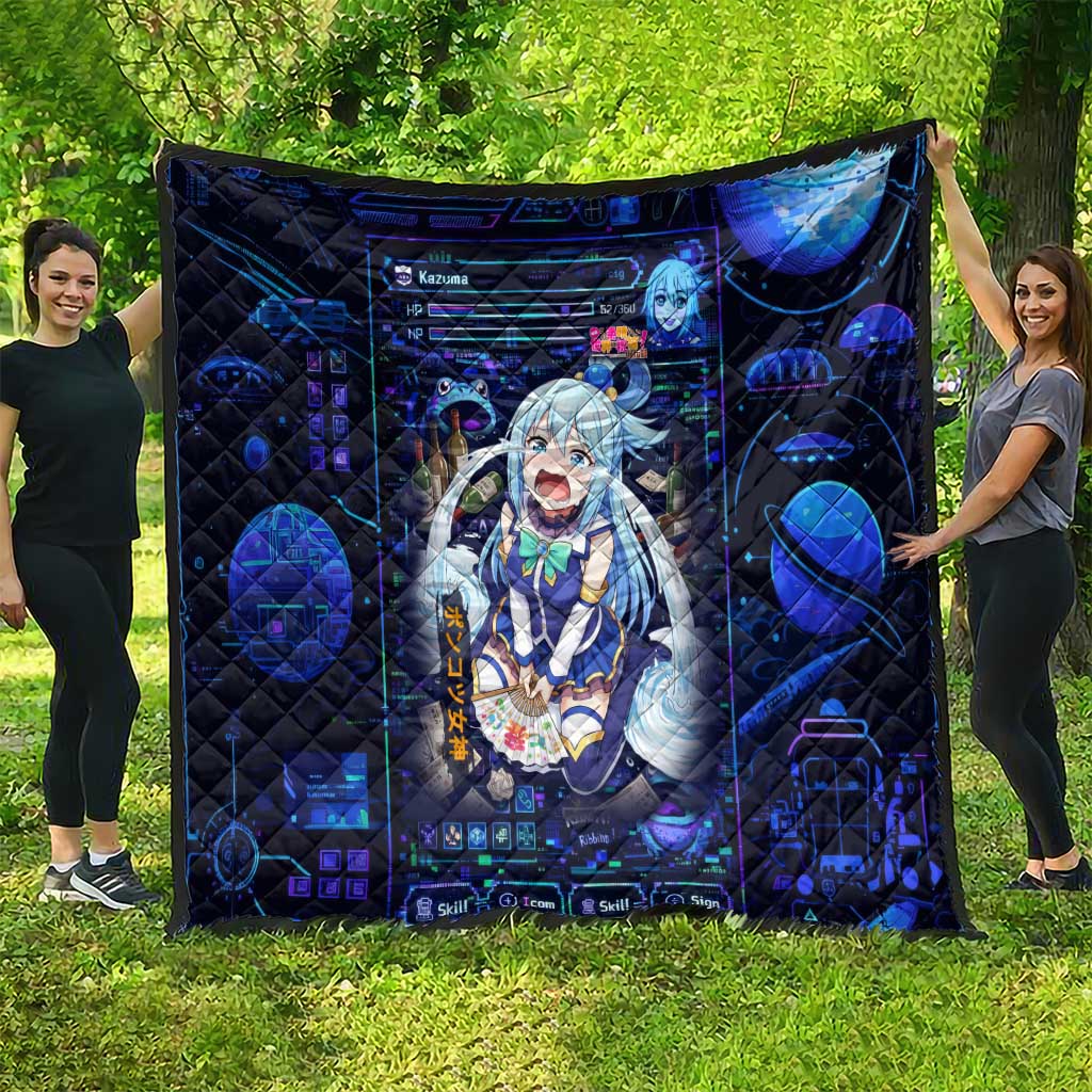 Aqua Axis Order High Priestess Quilt Retro Anime RPG Interface Style