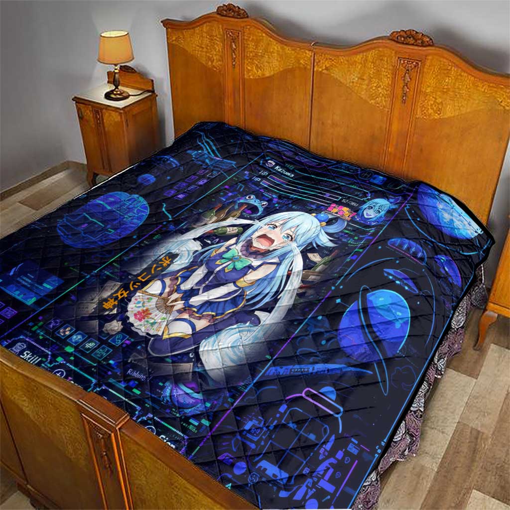 Aqua Axis Order High Priestess Quilt Retro Anime RPG Interface Style