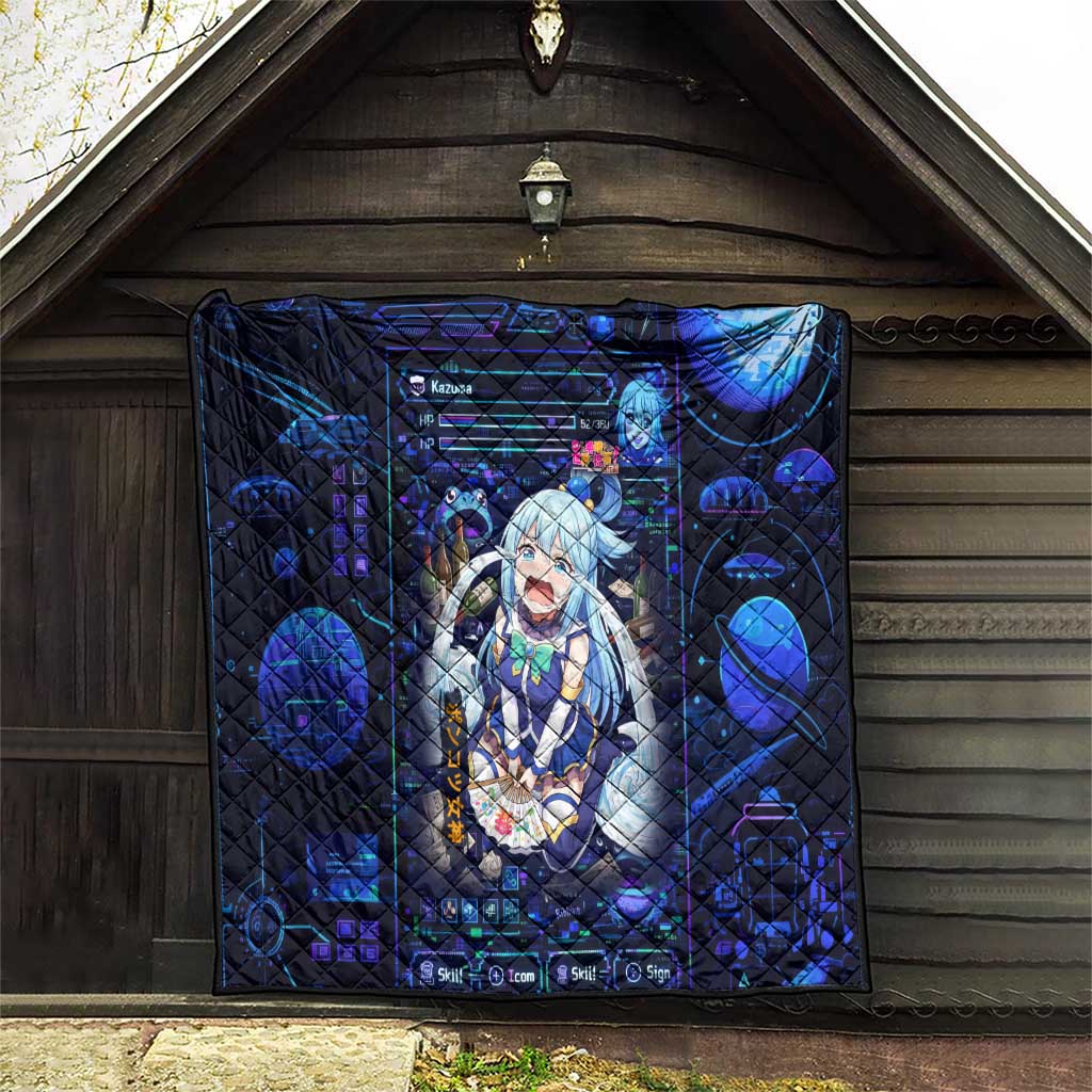 Aqua Axis Order High Priestess Quilt Retro Anime RPG Interface Style