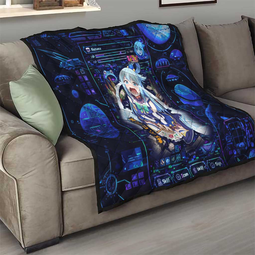 Aqua Axis Order High Priestess Quilt Retro Anime RPG Interface Style
