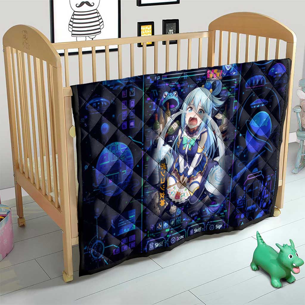 Aqua Axis Order High Priestess Quilt Retro Anime RPG Interface Style